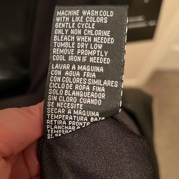 16 BLACK FAUX LEATHER ADDISON DRESS NWT - Picture 8 of 10